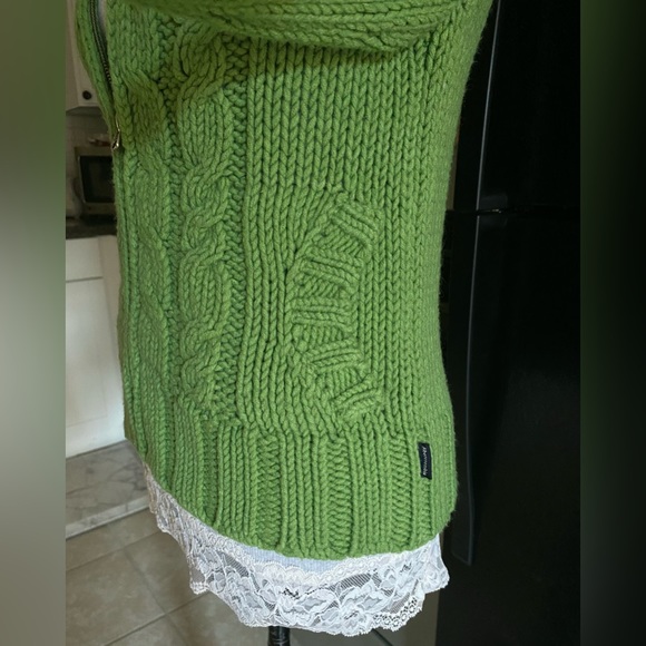 Vintage Abercrombie wool knitted full zip up hooded sweater - Picture 8 of 11